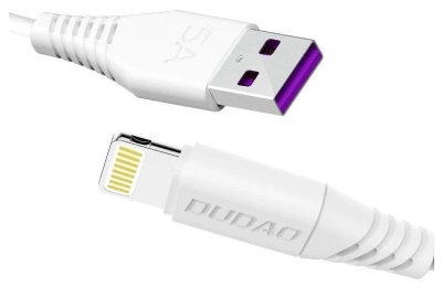 Kabel USB - Lightning DUDAO 1m 5A Biały