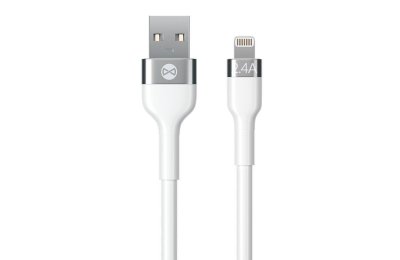 Kabel USB - Lightning FOREVER Flexible 2.4A 1 m Biały