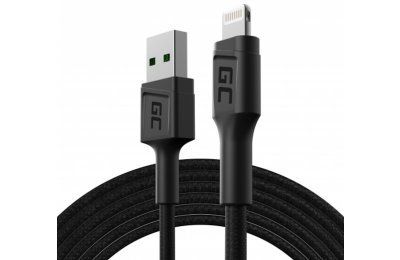 Kabel USB - Lightning GREENCELL PowerStream 0.3 m Czarny