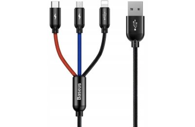 Kabel USB - Lightning/Micro USB/USB-C BASEUS 1.2 m