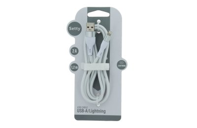 Kabel USB - Lightning SETTY KNA-L-1.220 2A 1.2 m Biały