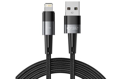 Kabel USB - Lightning TECH-PROTECT UltraBoost 12W/2.4A 2 m Szary