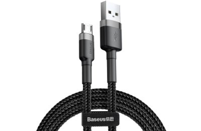 Kabel USB - Micro USB BASEUS Cafule 0.5 m Czarno-szary