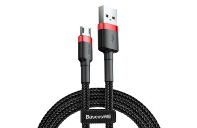 Kabel USB - Micro USB BASEUS Cafule Metal 3 m Czarno-czerwony