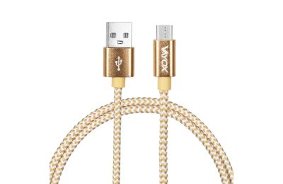 Kabel USB - Micro USB gold 2m VA0192 Vayox