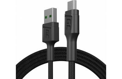 Kabel USB - Micro USB GREENCELL PowerStream 1.2 m Czarny