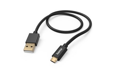 Kabel USB - Micro USB HAMA Fabric 1.5 m Czarny
