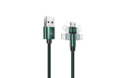 Kabel USB - Micro USB USAMS U60 2A 1 m Zielony