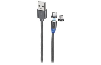 Kabel USB - Micro USB/USB-C ARKS 1 m Czarny