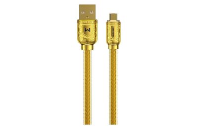 Kabel USB - Micro USB WEKOME WDC-161 Sakin Series 1 m Złoty