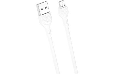 Kabel USB - microUSB XO NB200 2.1A 1 m Biały