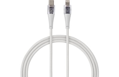 Kabel USB Typ-C - Lightning QUALO Transparent QTCN-CL-00 1.5 m Biały