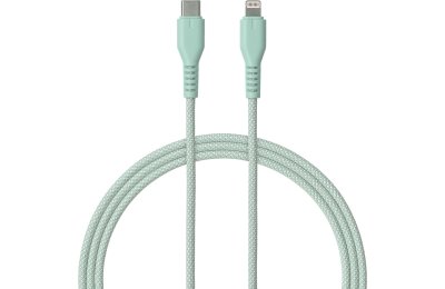 Kabel USB Typ-C - Lightning QUALO Ultimate QKN-CL-21 12W 1.5 m Miętowy