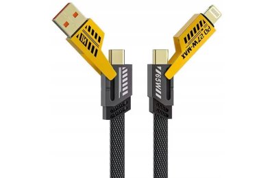 Kabel USB typ C przewód USB-C type-C lightning 4w1 65W PD QC 4485