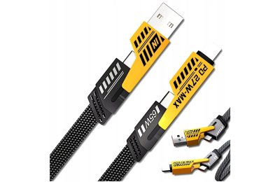 Kabel USB Typ C - Typ C Lightning Micro 65W 4w1 QC 4.0 PD do TELEFON LAPTOP