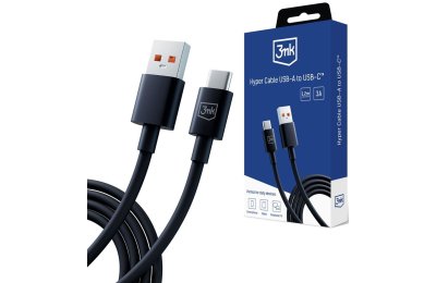 Kabel USB - USB-C 3MK Hyper Cable 1.2 m Czarny