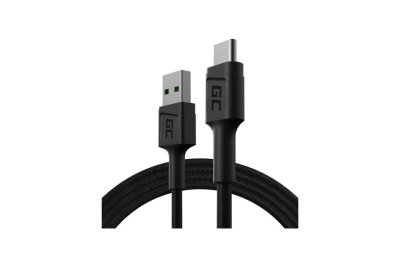 Kabel USB - USB-C GREENCELL PowerStream 1.2 m Czarny