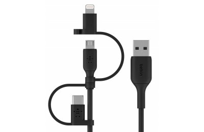 Kabel USB - USB-C/Micro-USB/Lightning BELKIN Boost Charge 1 m Czarny