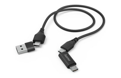 Kabel USB/USB-C - Micro USB/USB-C HAMA 4w1 1 m Czarny