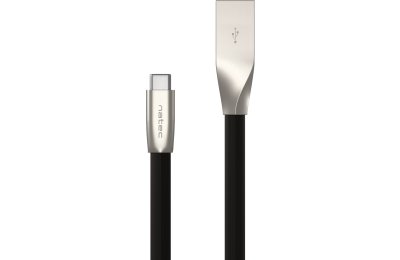 Kabel USB - USB-C NATEC Prati 1 m Czarno-srebrny