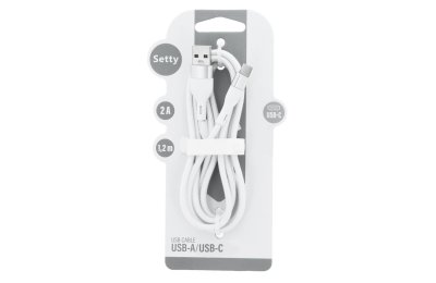 Kabel USB - USB-C SETTY KSA-C-1.220 2A 1.2 m Biały