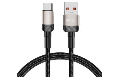 Kabel USB - USB-C TECH-PROTECT UltraBoost EVO 100W/5A 1 m Czarno-beżowy
