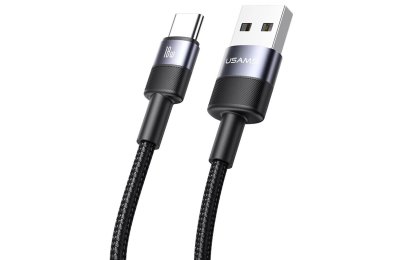 Kabel USB - USB-C USAMS SJ718 1.2m Stalowy