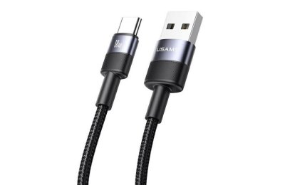 Kabel USB - USB-C USAMS SJ718 60W 1.2 m Stalowy