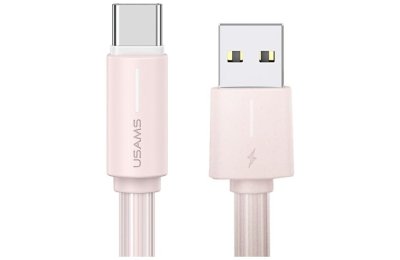 Kabel USB - USB-C USAMS SJ732USB04 18W 1 m Różowy