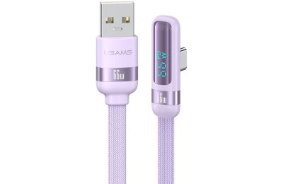 Kabel USB - USB-C USAMS US-SJ651 66W 1.2 m Fioletowy
