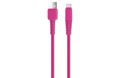 Kabel USB - USB-C XO KSC-C-1.526 2.1A 1.5 m Różowy