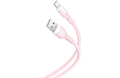 Kabel USB - USB-C XO NB212 2.1A 1 m Różowy