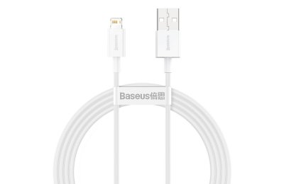 Kabel USB - USB - Lightning BASEUS Superior Series CALYS-B02 1.5 m Biały