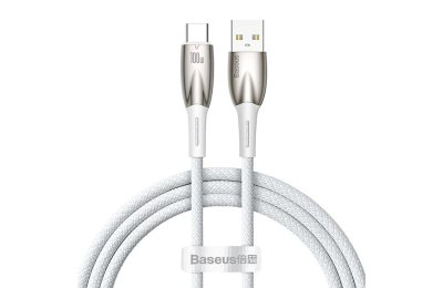 Kabel USB - USB Typ-C BASEUS Glimmer 100W 1 m Biały