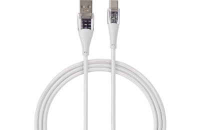 Kabel USB - USB Typ-C QUALO Transparent QTCN-AC-00 1.5 m  Biały