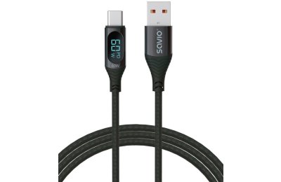 Kabel USB - USB - USB-C SAVIO CL-172 1 m Czarny