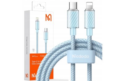 Mcdodo Ładowarka Kabel USB-C Lightning Do iPhone 12 13 14 Pro 1M Niebieski
