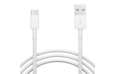 Mocny kabel przewód USB-A 2.0 – USB-C 1,5m biały do ładowania