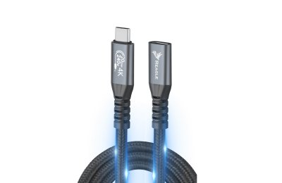 Przedłużacz REAGLE RPC50P - 50 cm USB-C 3.2, kabel 240W 20 Gb/s 4K 144Hz Thunderbolt