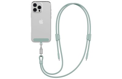Smycz do telefonu z kablem do ładowania USB-C - USB-C ENERGEA Lasso Lanyard 240W 1.5 m Szałwia