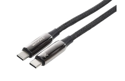 Wayme kabel do ładowania i synchronizacji, w oplocie z mikrofibry, 100 cm, USB-C > USB-C PD, max 240W