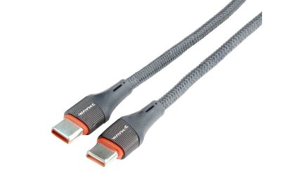 Wayme kabel do ładowania i synchronizacji, w oplocie z mikrofibry, 100 cm, USB-C > USB-C PD, max 65W