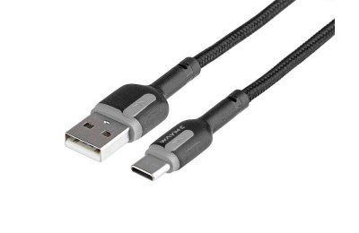 Wayme kabel do ładowania i synchronizacji, w oplocie z mikrofibry, 100 cm, USB > USB-C