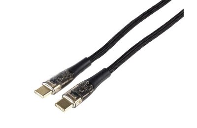 Wayme kabel do ładowania i synchronizacji, w oplocie z mikrofibry, 120 cm, USB-C > USB-C PD, max 100W