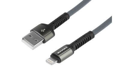 Wayme kabel do ładowania i synchronizacji, w oplocie z mikrofibry, 200 cm, USB > Lightning