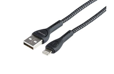 Wayme kabel do ładowania i synchronizacji, w oplocie z mikrofibry, podświetlenie LED, 200 cm, USB > Lightning