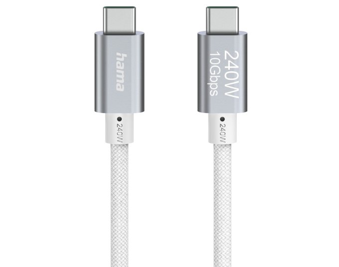 Kabel USB-C - USB-C HAMA 125147 1.5m Biały